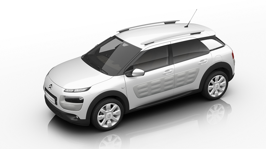 Tejadilho do novo Citroën C4 Cactus branco com caixa automática de seis velocidades
