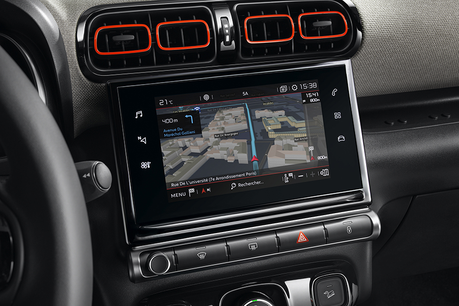 Ecrã tátil do novo Citroën C3 Aircross