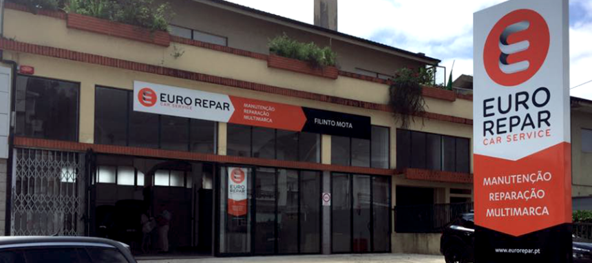Exterior da nova oficina Eurorepar Car Service em Paredes