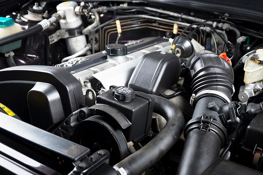 Motor de um automóvel