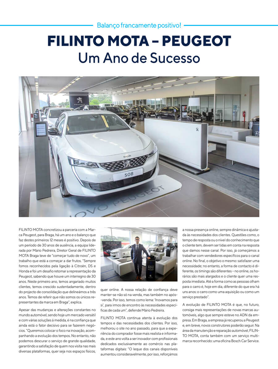 Filinto Mota Peugeot na Revista Sim 