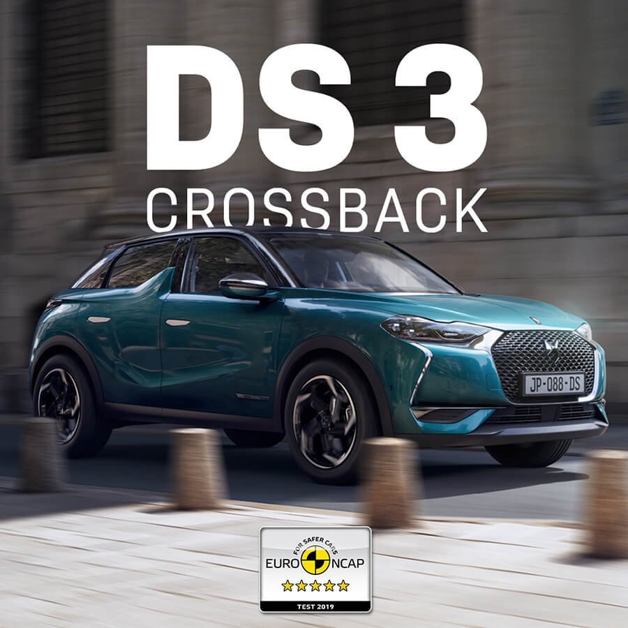 DS 3 Crossback recebe 5 estrelas nos testes Euro NCAP