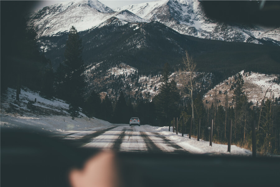 conduzir em estradas com neve