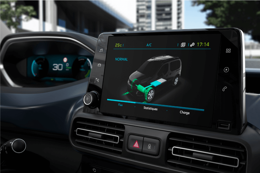 Ecrã Touchscreen do Novo Peugeot e-Rifter