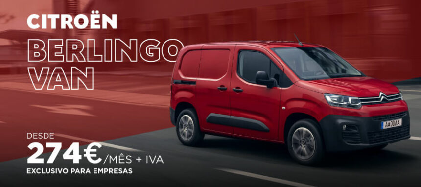 Citroën Berlingo Van desde 274€/mês + IVA