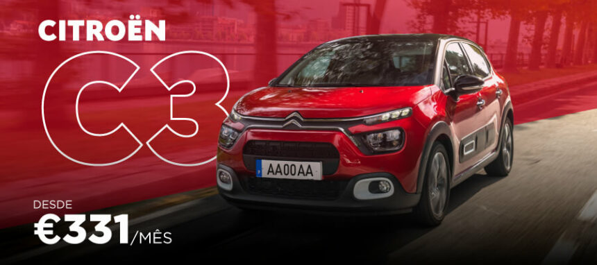 Citroën C3 desde 331€/mês