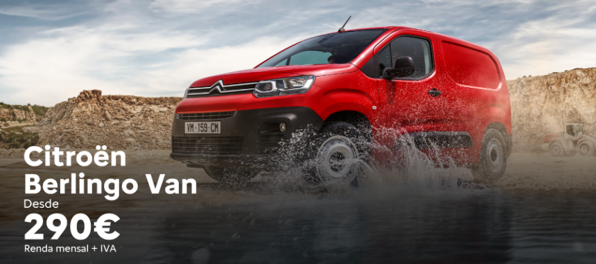 Citroën Berlingo Van desde 290€/mês + IVA