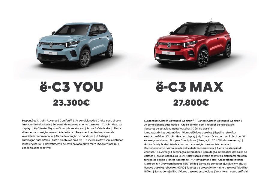 Novo Citroën ë-C3 You + Max 2023