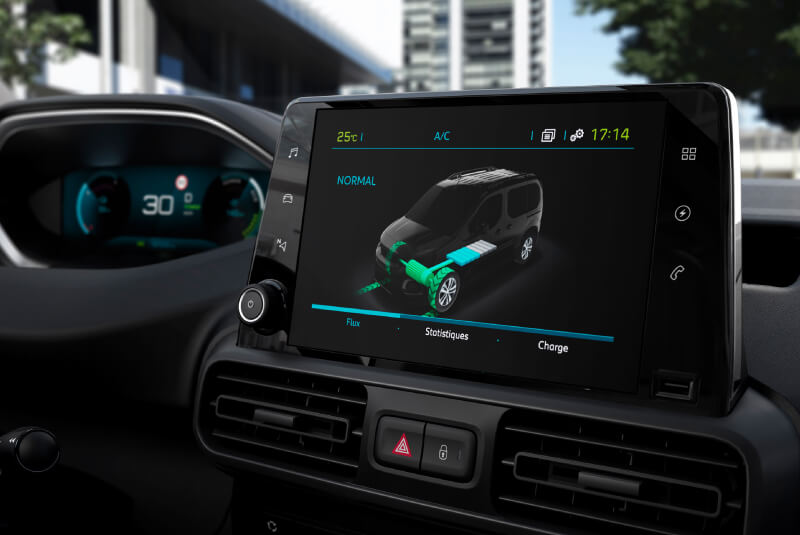 Touchscreen do Peugeot e-Partner