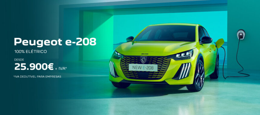 Novo Peugeot e-208 desde 25.900€ + IVA*