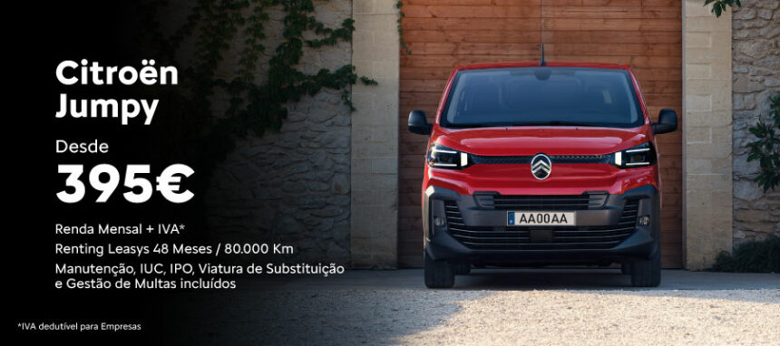 Novo Citroën Jumpy desde 395€/mês + IVA*