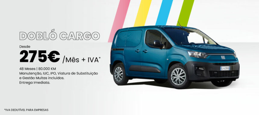 Novo Fiat Doblò Cargo desde 275€/mês + IVA*