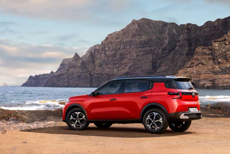 Silhueta do Novo Citroën ë-C3 Aircross 2024