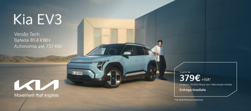 Novo Kia EV3 a partir de 379€/mês + IVA*