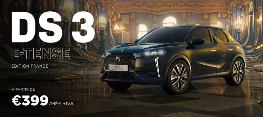 Novo DS 3 E-Tense Édition France desde 399€/mês + IVA*