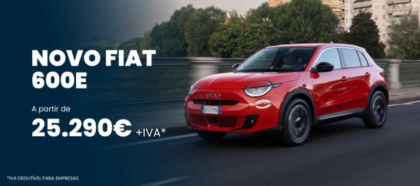 Novo Fiat 600 Elétrico por 25.290€ + IVA*
