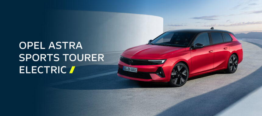 Novo Opel Astra Sports Tourer Electric a partir de 390€/mês + IVA*