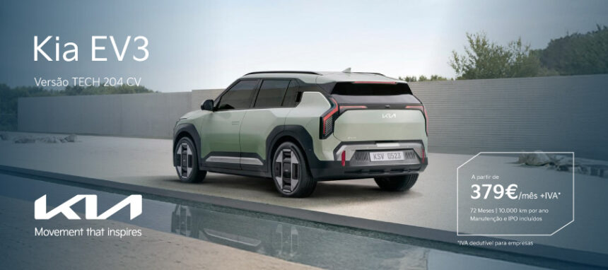 Novo Kia EV3 a partir de 379€/mês + IVA*