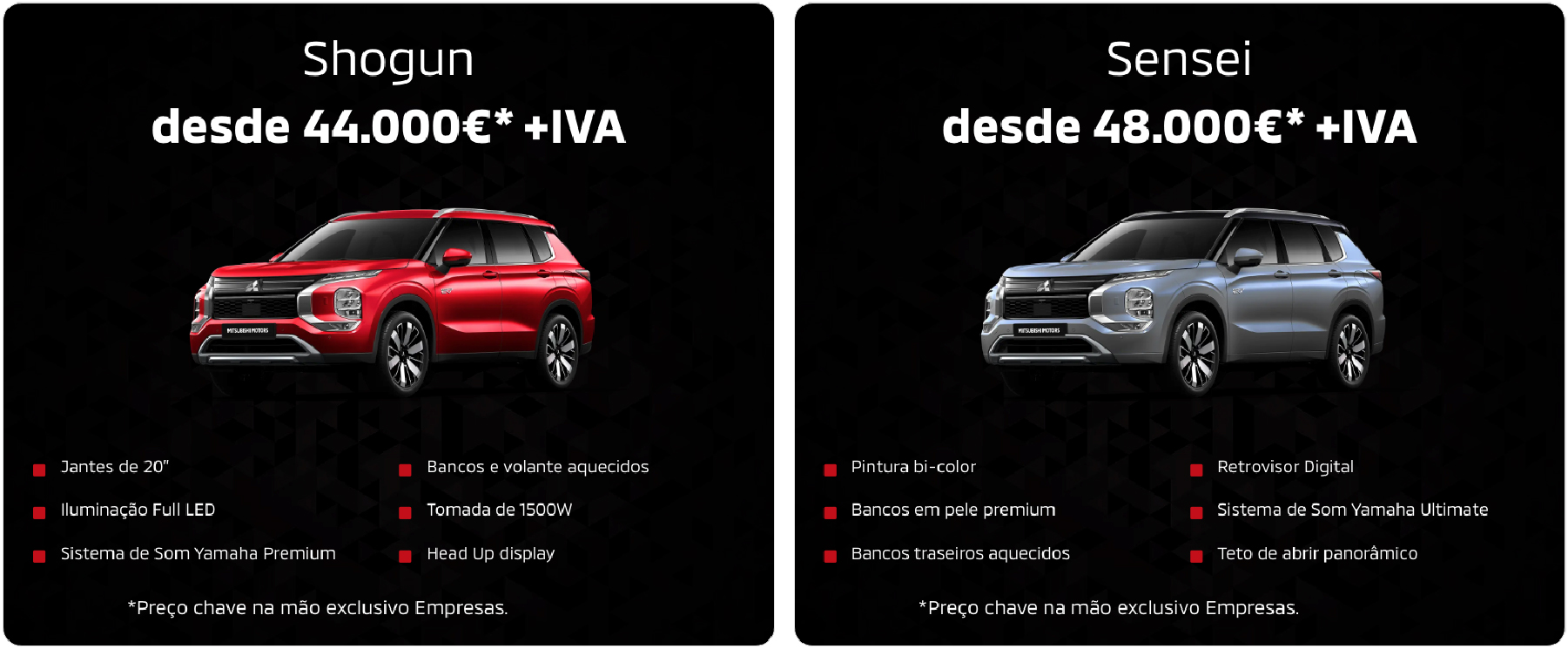 Versões do Novo Mitsubishi Outlander PHEV