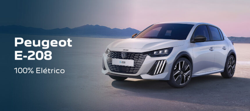 Novo Peugeot e-208 a partir de 23.500€ + IVA* ou 298€/mês + IVA*