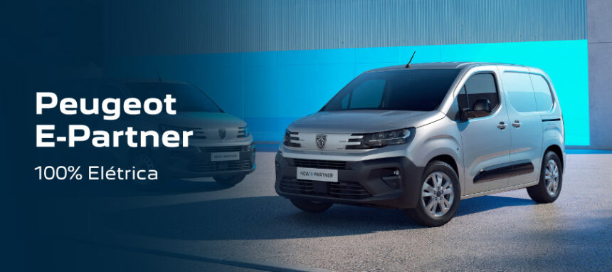 Novo Peugeot e-Partner, a partir de 26.000€ + IVA* ou 392€ /mês+ IVA*