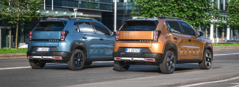 Design da traseira do Novo Fiat Grande Panda Híbrido 2025