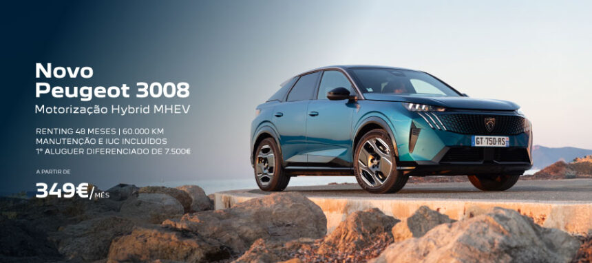 Novo Peugeot 3008 Hybrid a partir de 349€/mês