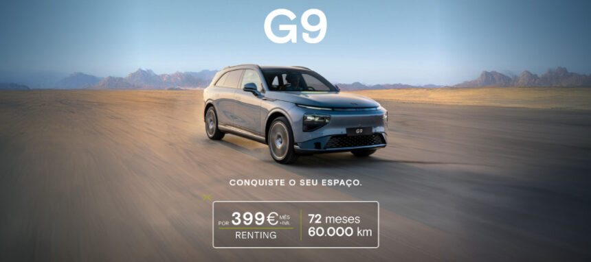 Novo XPENG G9 desde 399€/mês + IVA*
