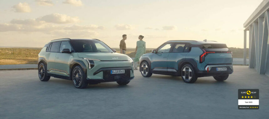 Kia EV3 avaliado em 5 estrelas nos testes de segurança Euro NCAP