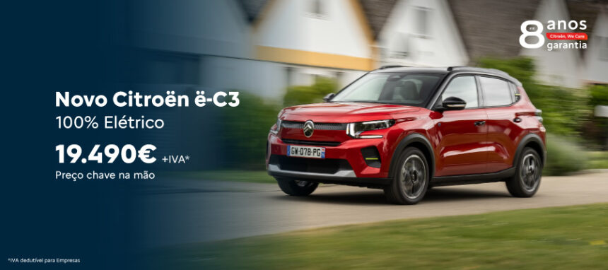 Novo Citroën ë-C3 por 19.490€ + IVA*
