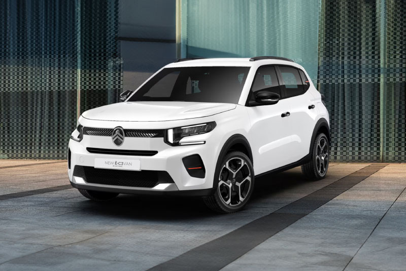Grelha frontal do Novo Citroën ë-C3 Van 2025