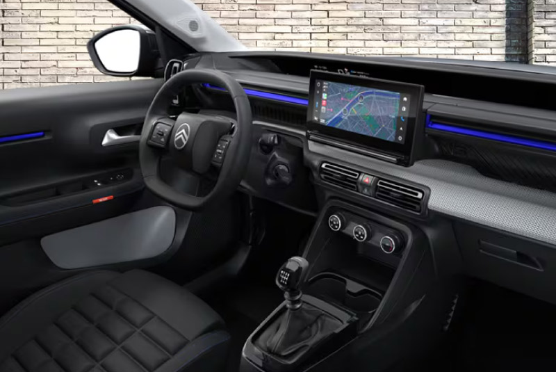 Habitáculo do Novo Citroën ë-C3 Van 2025
