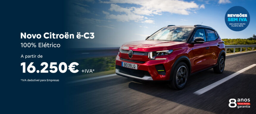 Novo Citroën ë-C3 a partir de 16.250€ + IVA*
