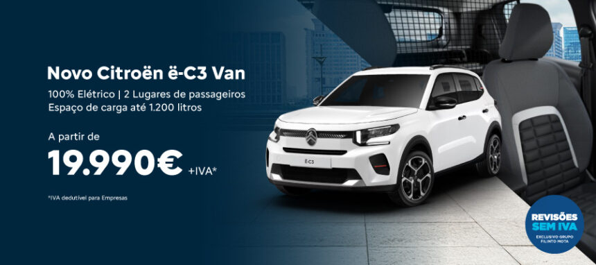 Novo Citroën ë-C3 Van a partir de 19.990€ + IVA*