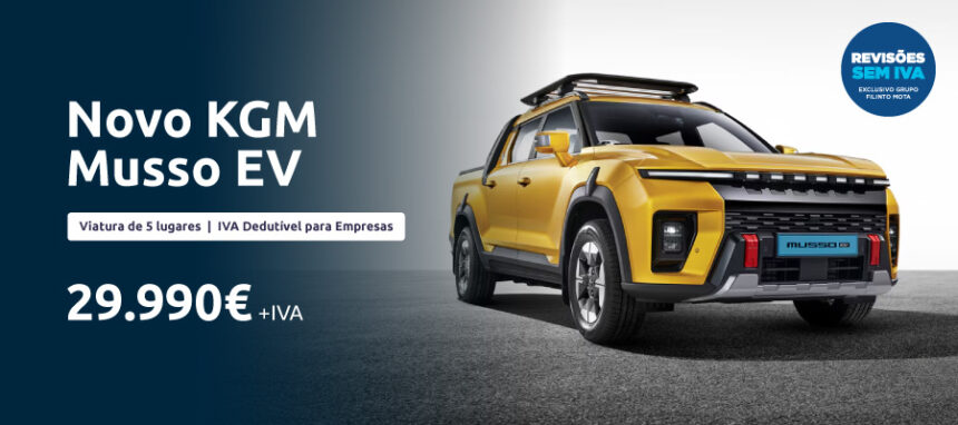 Novo KGM Musso EV a partir de 29.990€ + IVA*