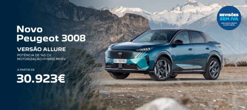 Novo Peugeot 3008 a partir de 30.923€
