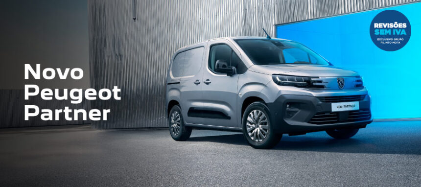 Novo Peugeot Partner a partir de 16.134€ + IVA* ou 259€/mês + IVA*