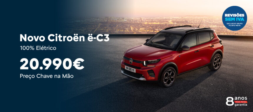 Novo Citroën ë-C3 por 20.990€