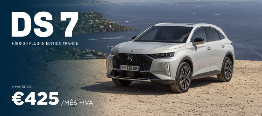 Novo DS 7 Híbrido Plug-in Édition France a partir de 425€/mês + IVA*