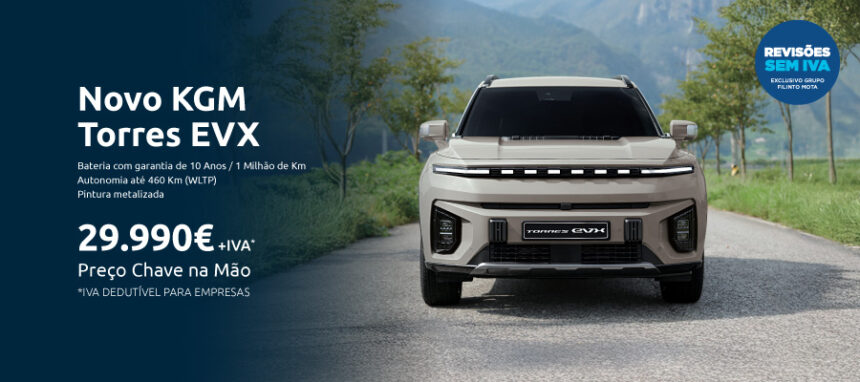 Novo KGM Torres EVX por 29.990€ + IVA*