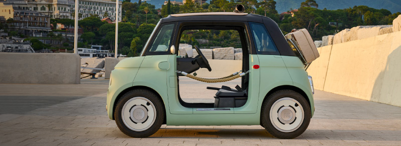 Porta aberta do Novo Fiat Topolino 2025