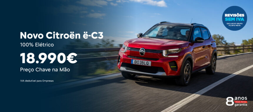 Novo Citroën ë-C3 por 18.990€