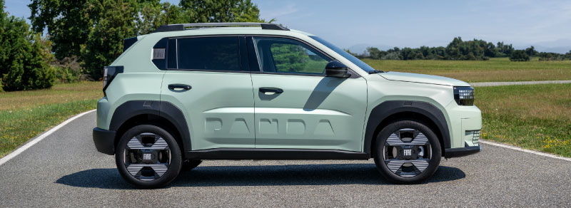 Design lateral do Novo Fiat Grande Panda 2025