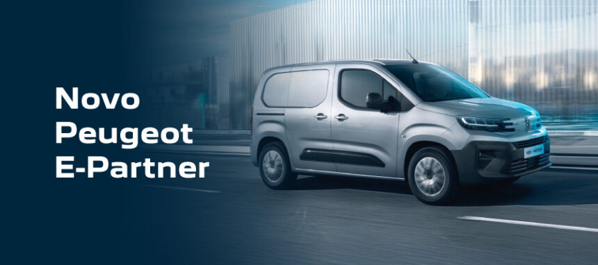 Novo Peugeot e-Partner a partir de 22.300€ + IVA* ou 290€/mês + IVA*