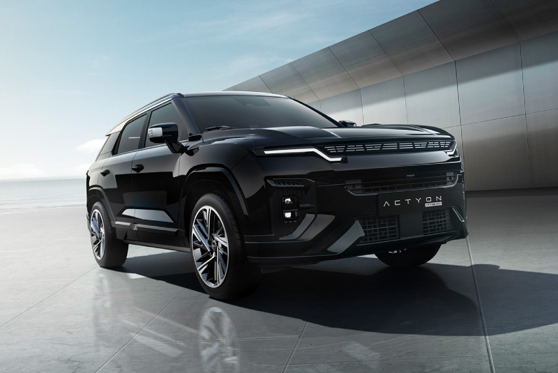 Design frontal do Novo KGM Actyon HEV 2026