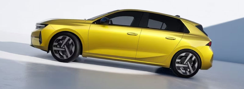 Silhueta do Novo Opel Astra Elétrico