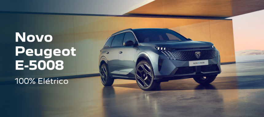 Novo Peugeot e-5008 a partir de 460€/mês + IVA*